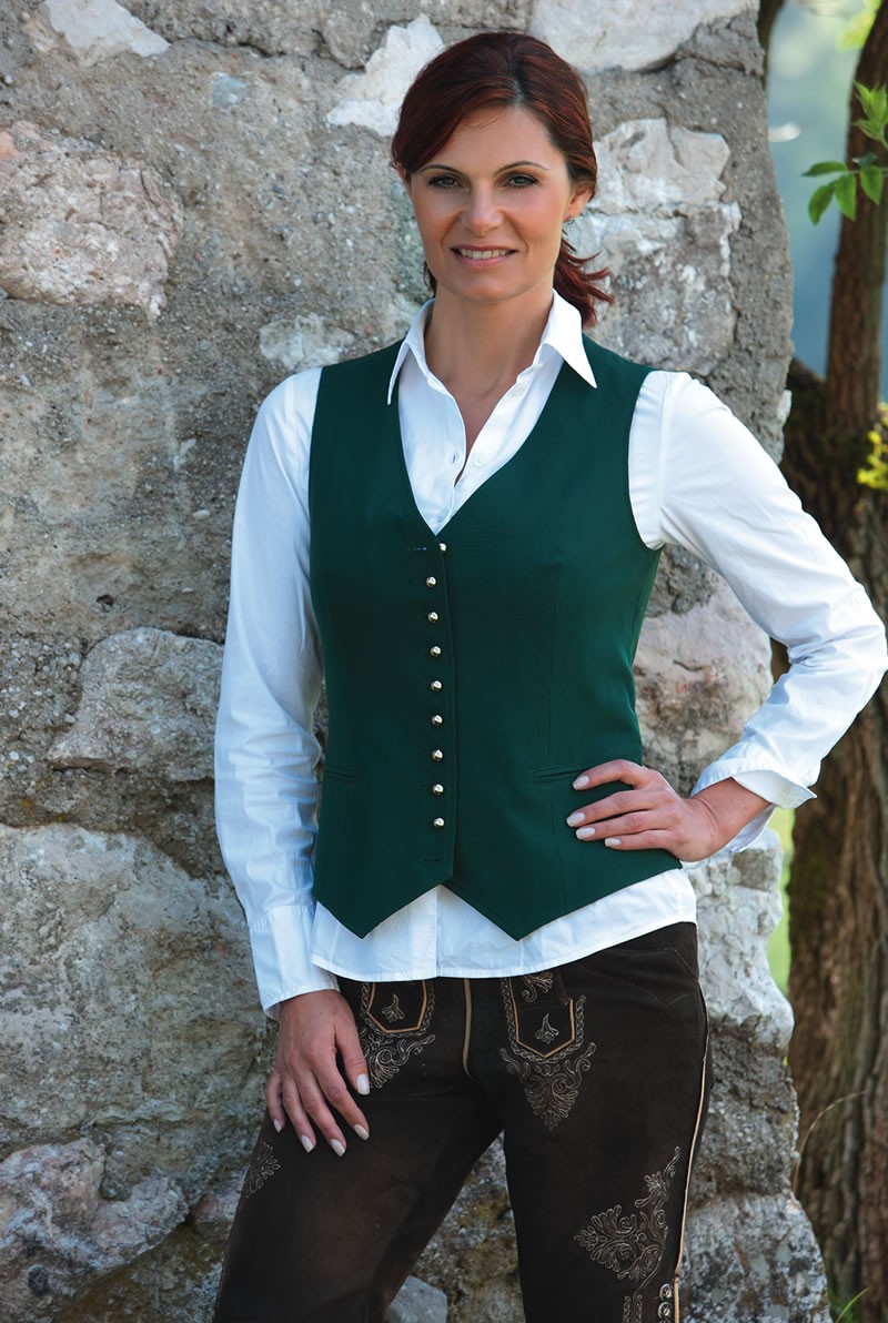 Weste Anna gr&uuml;n uni