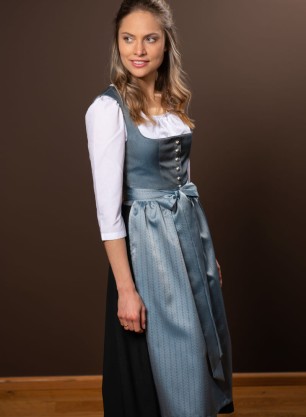 Dirndl Helena rauchblau gemustert