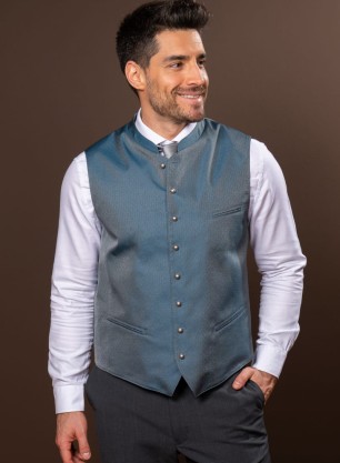 Weste Julius rauchblau gemustert