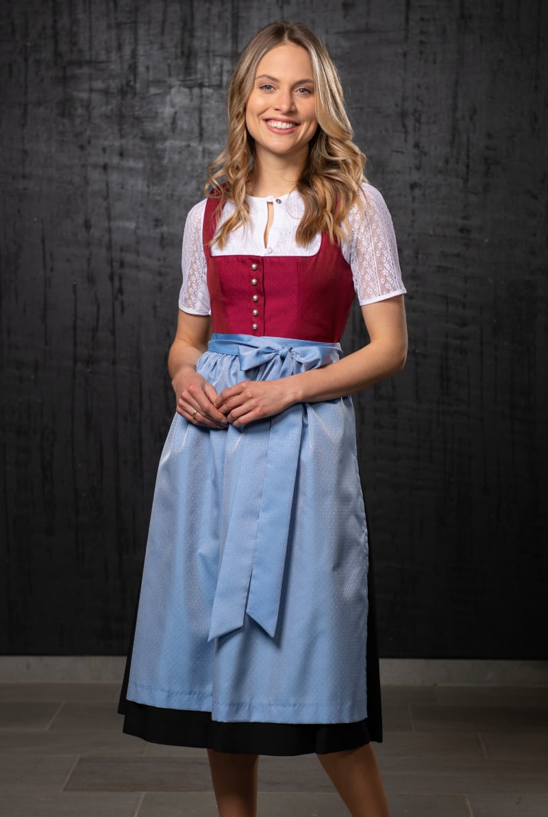 Dirndl Helena rot gemustert
