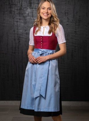 Dirndl Helena rot gemustert