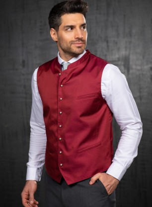 Weste Julius rot gemustert