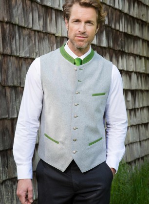 Weste Tom hellgrau gr&uuml;n