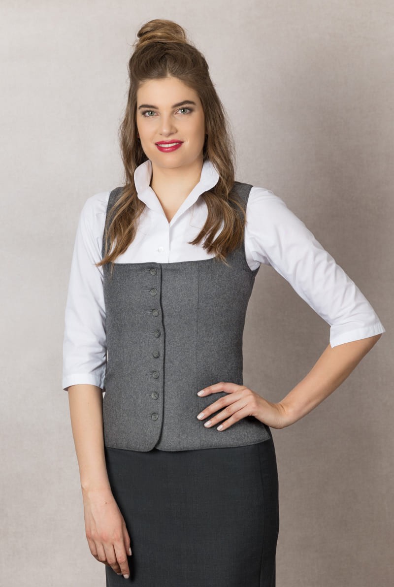 Weste Mara mittelgrau meliert