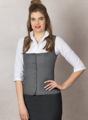 Weste Mara mittelgrau meliert