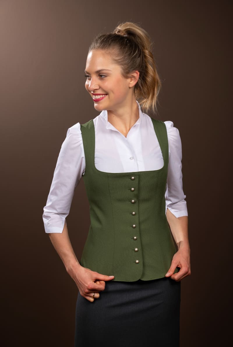 Weste Christine moosgr&uuml;n