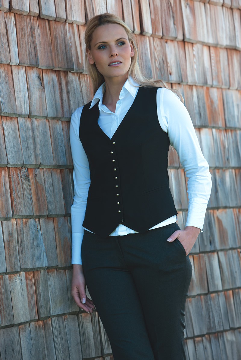 Weste Anna schwarz uni